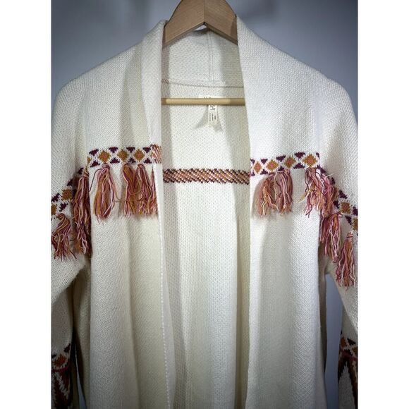 MATILDA JANE Women's Moments With You Gingersnap Open Front Cardigan White Small - Picture 4 of 13